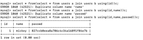 join报错查询